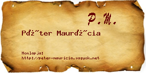 Péter Maurícia névjegykártya